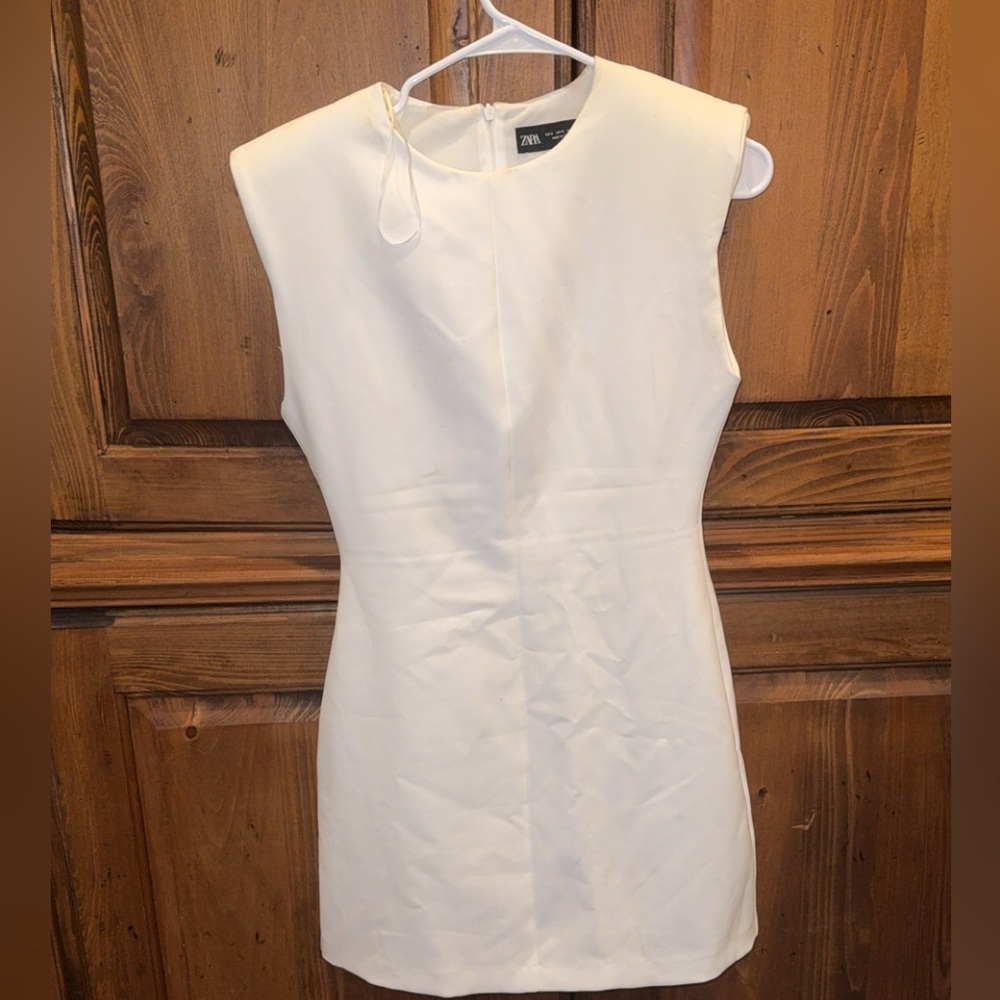 Zara Elegant Cream Mini Dress